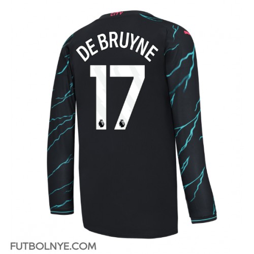 Camiseta Manchester City Kevin De Bruyne #17 Tercera Equipación 2023-24 manga larga